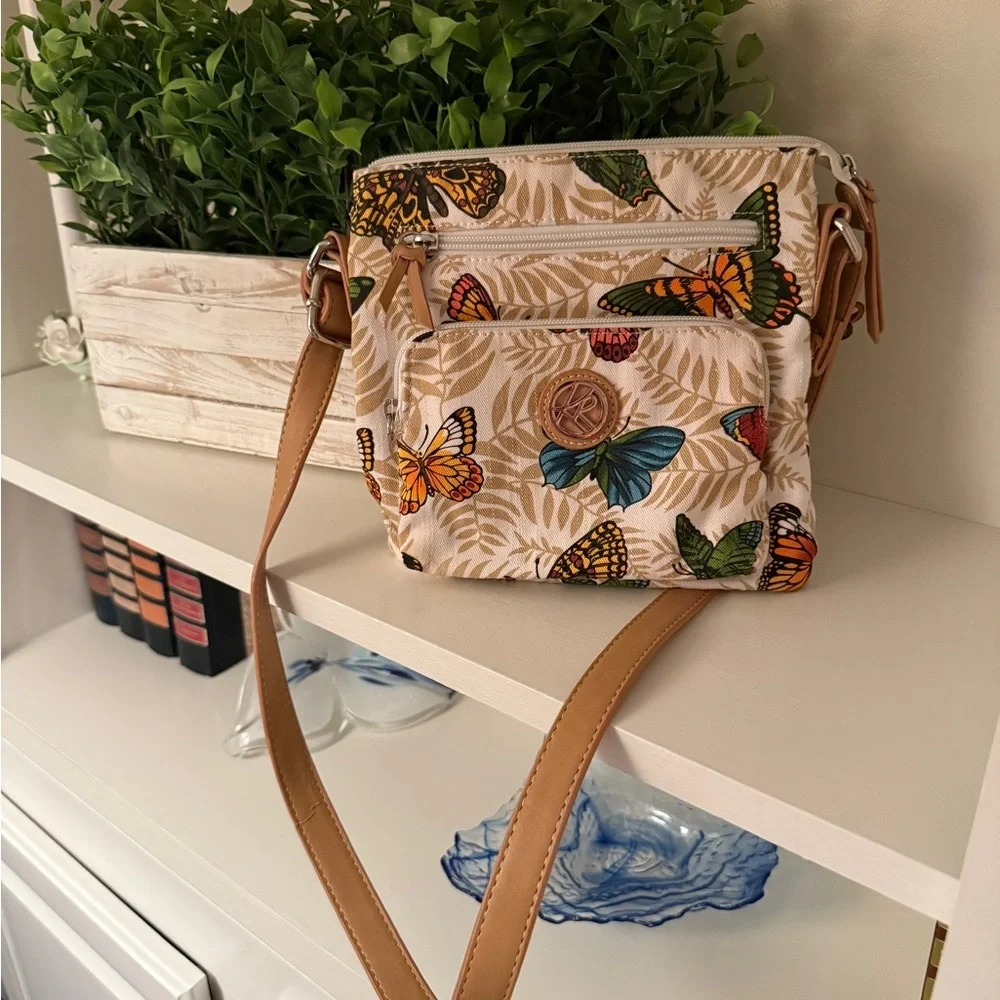 Kim Rogers Multicolor Butterfly Crossbody Bag